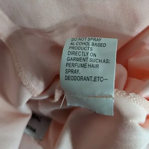 Ieena for Mac Duggal Blush Pink Tiered Chiffon Plunging V-Neck Maxi Dress 4 FLAW - Picture 7 of 13